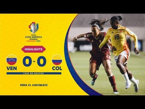 Copa America Femenina: Venezuela W vs Colombia W